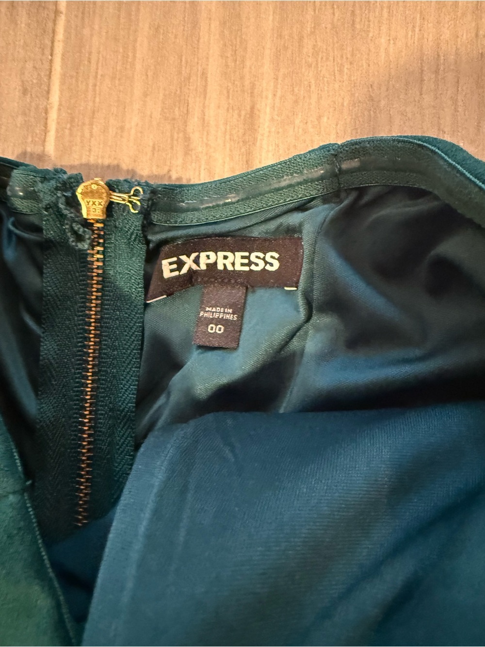 Express Strapless Dark Green Jumpsuit Size 00 - Picture 3 of 3
